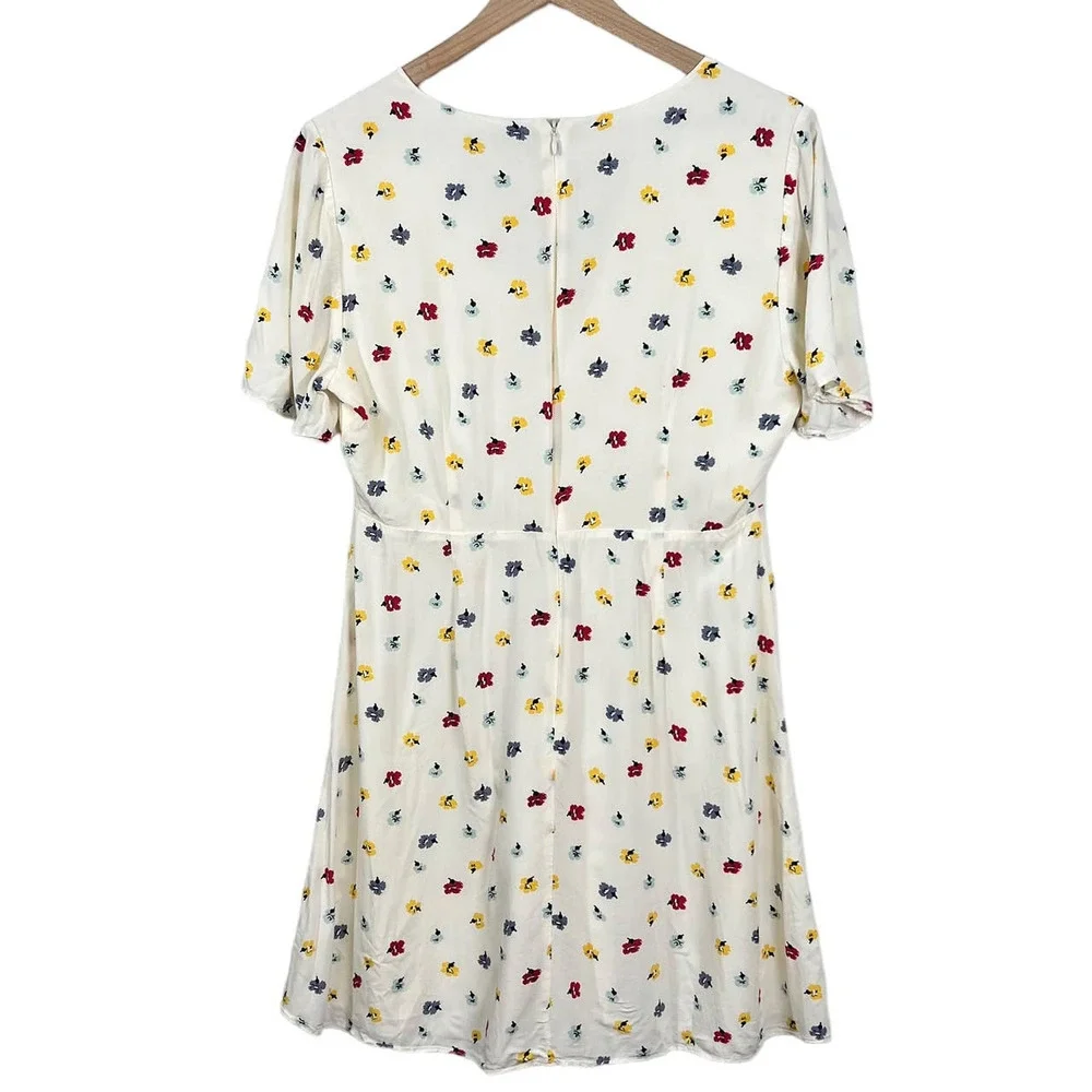 Madewell Orchard Flutter-Sleeve Dress in Confetti Floral Size 8 - Picture 7 of 9